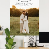 Modern Photo Welcome Sign With Arched Text Poster (Thuiskantoor)