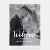 Modern Photo Welcome Wedding Acryl Bord (Voorkant)