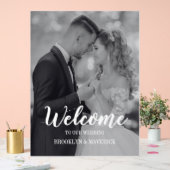 Modern Photo Welcome Wedding Acryl Bord (Huwelijk)