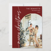 Modern Photo What A Year Merry Christmas  Feestdagenkaart (Voorkant)