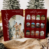 Modern Photo What A Year Merry Christmas  Feestdagenkaart