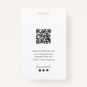 Modern Photo with Logo | Custom Employee Name Badge (Achterkant)