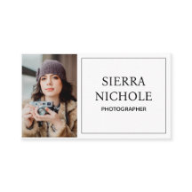 Modern Photography QR Code Business Card
