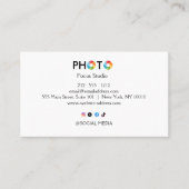 Modern Photography Studio Business Card Minimal  Visitekaartje (Voorkant)