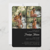 Modern Photopop DONE Graduation Party Kaart (Achterkant)