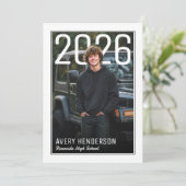Modern PhotoPop Graduation Party Kaart (Staand voorkant)