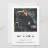 Modern PhotoPop Graduation Party Kaart (Achterkant)