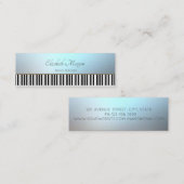 Modern, Piano Keys, Music Teacher Mini Visitekaartje (Voorkant / Achterkant)