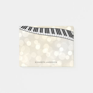 Modern piano-toetsenbord op Gold Bokeh, op maat ge Post-it® Notes