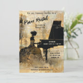 Modern Pianosolo Masterconcert Kaart (Staand voorkant)