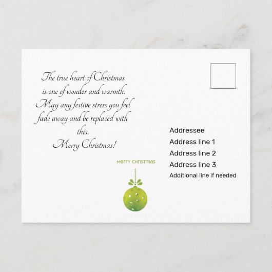 Modern Pickleball, aangepaste tekst Briefkaart (Achterkant)