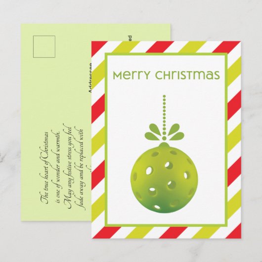 Modern Pickleball, aangepaste tekst Briefkaart (Voorkant / Achterkant)