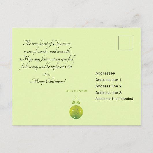 Modern Pickleball, aangepaste tekst Briefkaart (Achterkant)