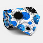 Modern Pickleball Pattern Blue Stropdas (Opgerold)