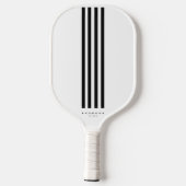 Modern Pickleball Player Black White Stripes Pickleball Paddle (Achterkant)