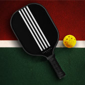 Modern Pickleball Player Black White Stripes Pickleball Paddle