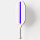 Modern Pickleball Player Rainbow Stripes Pickleball Paddle (Links)
