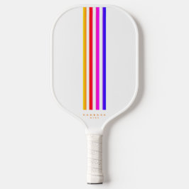 Modern Pickleball Player Rainbow Stripes Pickleball Paddle