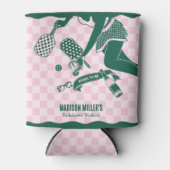 Modern Pickleball & Prosecco Bachelorette Weekend Blikjeskoeler (Voorkant)