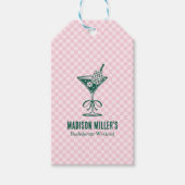 Modern Pickleball & Prosecco Bachelorette Weekend Cadeaulabel (Voorkant)