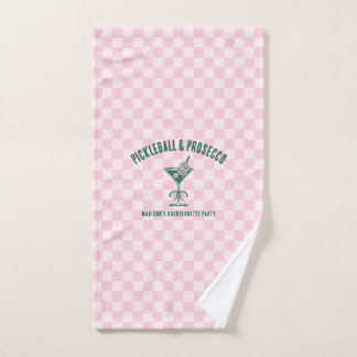 Modern Pickleball & Prosecco Bachelorette-weekend Handdoek