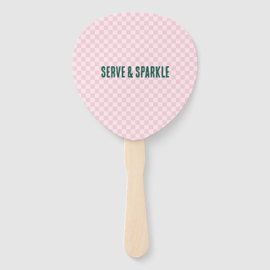 Modern Pickleball & Prosecco Bachelorette Weekend Handwaaier (Achterkant)