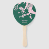 Modern Pickleball & Prosecco Bachelorette Weekend Handwaaier (Voorkant)