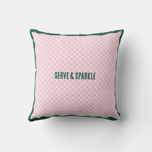 Modern Pickleball & Prosecco Bachelorette Weekend Kussen (Achterkant)