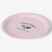 Modern Pickleball & Prosecco Bachelorette Weekend Papieren Bordje (Gekanteld)