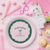 Modern Pickleball & Prosecco Bachelorette Weekend Papieren Bordje (Feest)