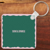 Modern Pickleball & Prosecco Bachelorette Weekend Sleutelhanger (Achterkant)