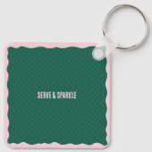 Modern Pickleball & Prosecco Bachelorette Weekend Sleutelhanger (Achterkant)