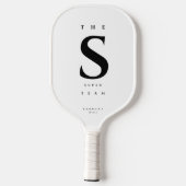 Modern Pickleball Team Pickleball Player Monogram Pickleball Paddle (Achterkant)