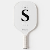 Modern Pickleball Team Pickleball Player Monogram Pickleball Paddle (Voorkant)
