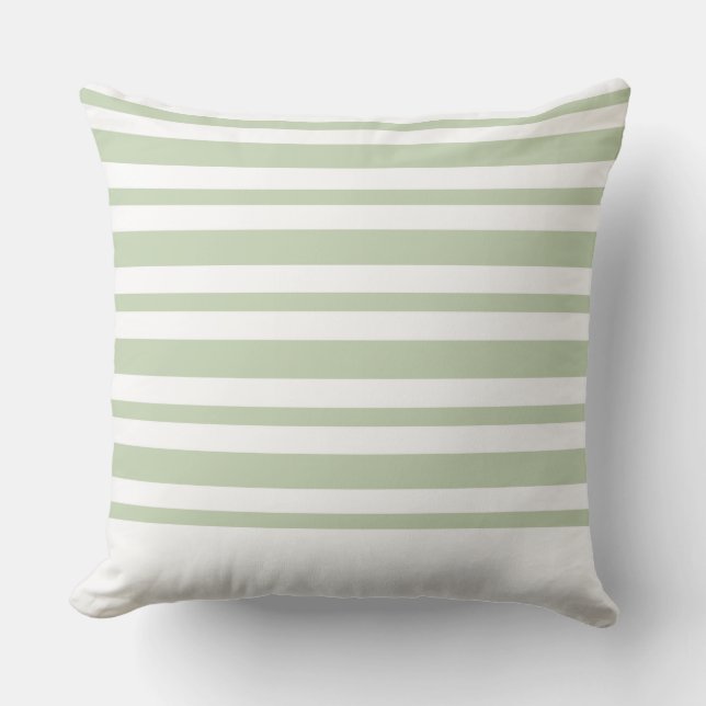 Modern Pillow Green Stripe CH7 van marlodedesign Kussen (Voorkant)