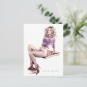 Modern Pin-Up Meisje Illustratie Briefkaart (Staand voorkant)