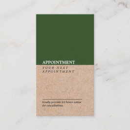 Modern Pine Accent KraftPrint Benoeming Verticaal Visitekaartje