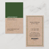 Modern Pine Accent KraftPrint Benoeming Verticaal Visitekaartje (Voorkant / Achterkant)