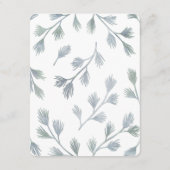 Modern Pine Green + White Wedding Insert Kaarten (Achterkant)