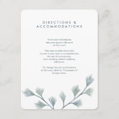 Modern Pine Green + White Wedding Insert Kaarten (Voorkant)