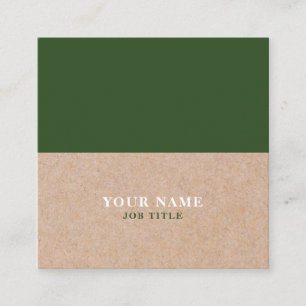 Modern Pine PRINTED Kraft Square Visitekaartje