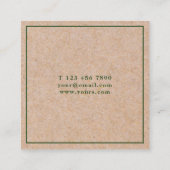 Modern Pine PRINTED Kraft Square Visitekaartje (Achterkant)