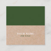 Modern Pine PRINTED Kraft Square Visitekaartje (Voorkant)