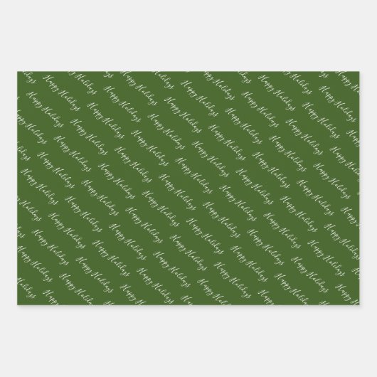 Modern Pine Tree Holiday Inpakpapier Vel (Voorkant 3)