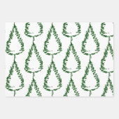 Modern Pine Tree Holiday Inpakpapier Vel (Voorkant)