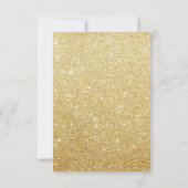 Modern Pineapple Gold Tropical Wedding RSVP Kaartje (Achterkant)