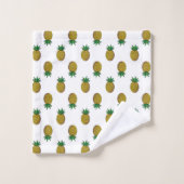 Modern Pineapple Pattern on White Bad Handdoek (Wasdoekje)