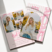 Modern Pink 2026 Graduation Invitation Kaart
