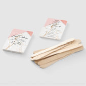 Modern Pink and Gold Marble Wedding Programme Handwaaier (Niet-gemonteerd)
