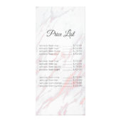 Modern Pink and Grey Marble Price Reclamekaart (Voorkant)